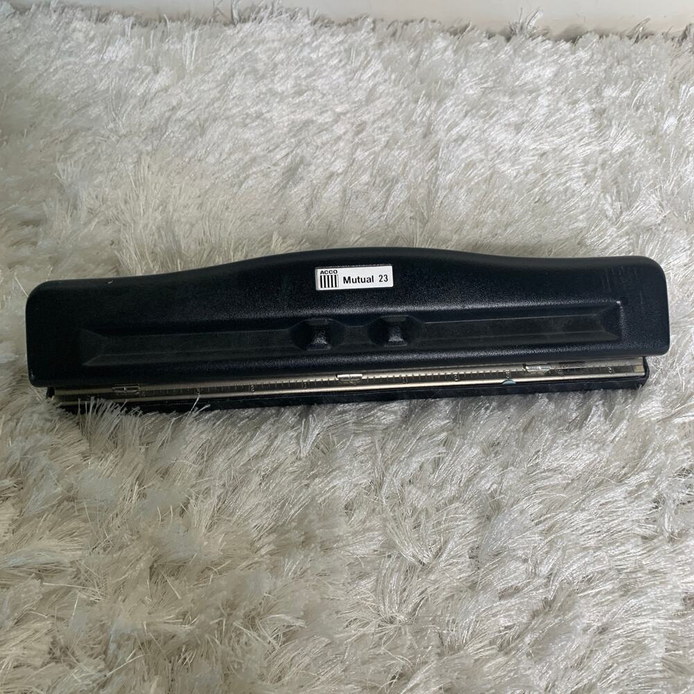 ACCO Mutual 23 Office Metal 3 Hole Punch Heavy Adjustable